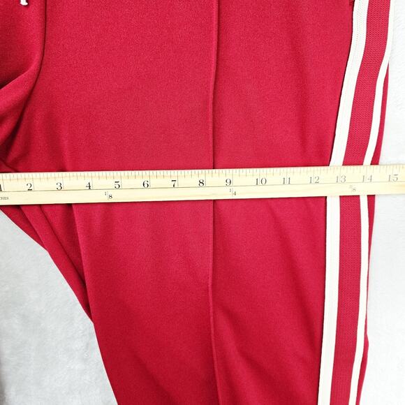 GAP Track Pants Size XL Red Striped Tricot Straight Moonstone Baggy Wide Leg - Picture 12 of 12